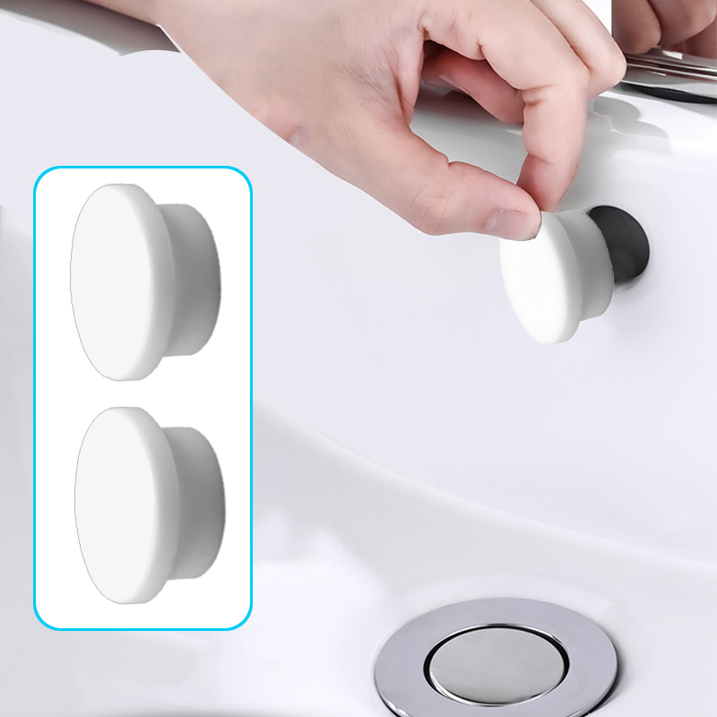 Home Improvement K&B Construction - 2/4/8PC Bathroom Rubber Wash Basin Overflow