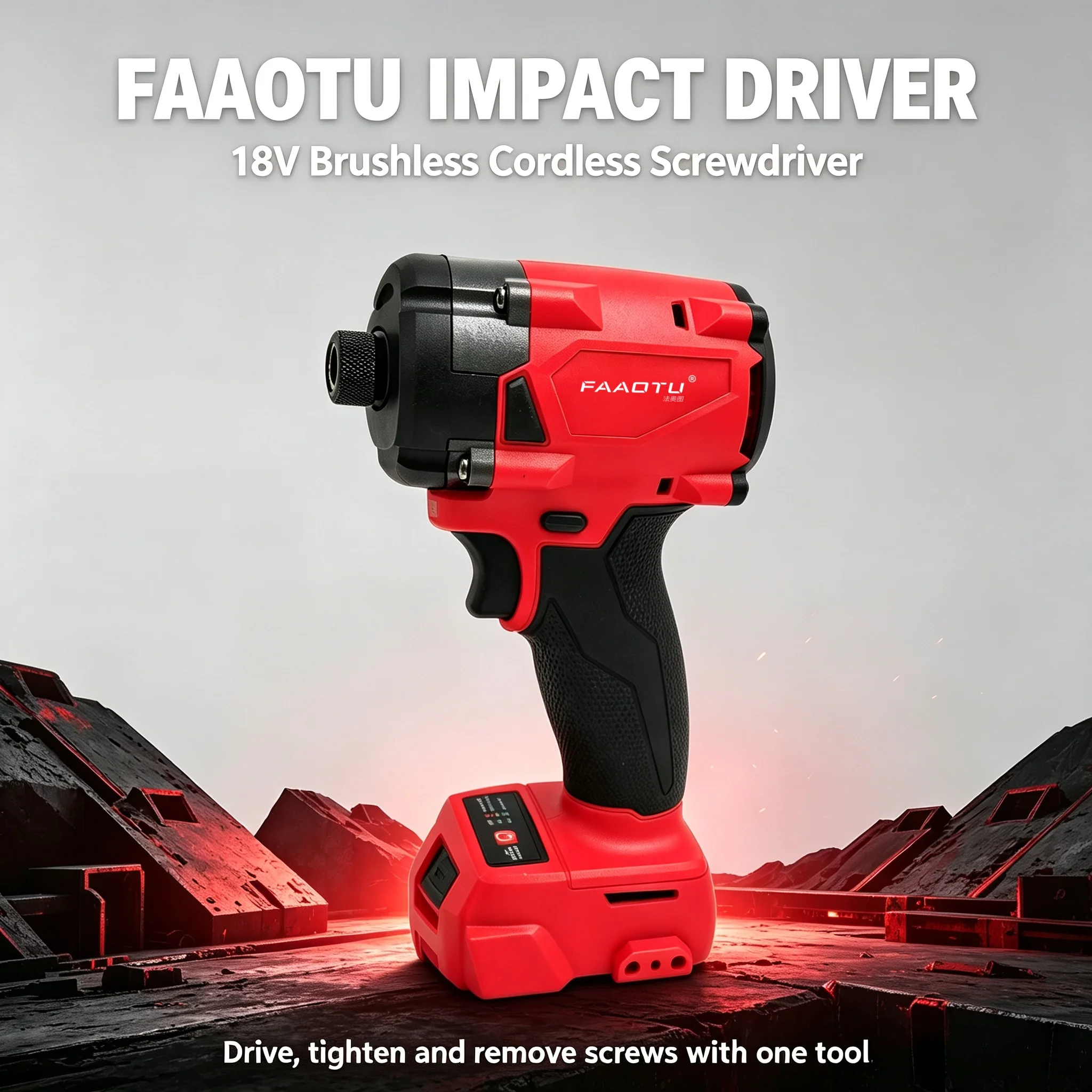 Home Improvements - FAAOTU 18V Cordless Electric Screwdriver, Powerful