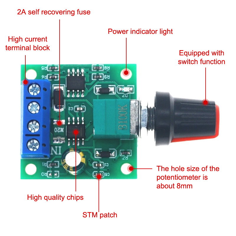 1Pcs Adjustable Speed DC Motor - Home Improvements recension och pris