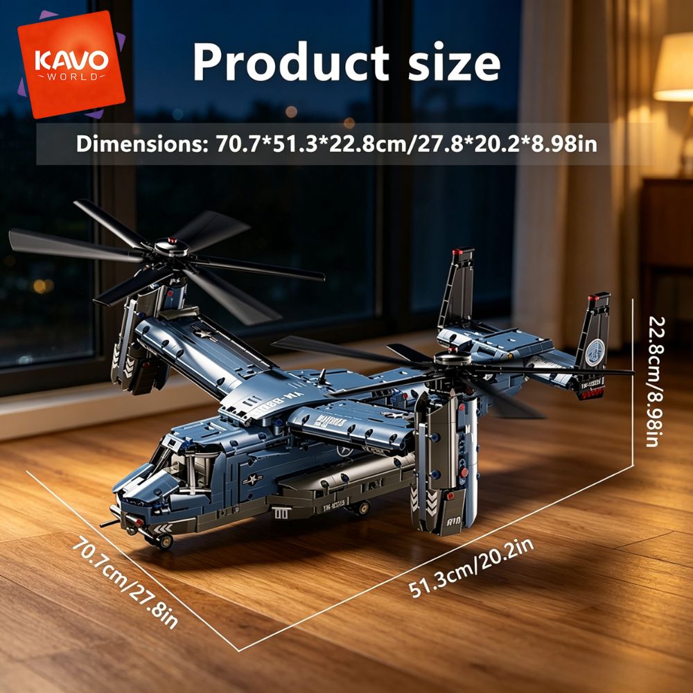 KAVOWORLD 1486PCS V-22 Osprey  - Home Improvement Expo recension och pris